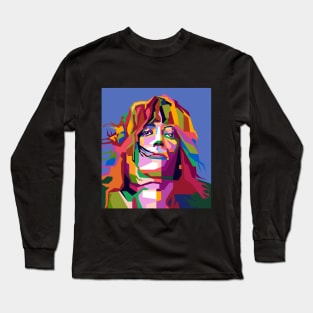 Abstract Patti Smith in WPAP Popart Long Sleeve T-Shirt